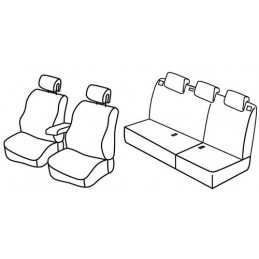 Set coprisedili Superior - Nero Blu - Renault Megane II 5p (fino al 8 2006) (10 02 08 06)