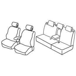 Set coprisedili Superior - Nero Rosso - Renault Megane II 5p (fino al 8 2006) (10 02 08 06)