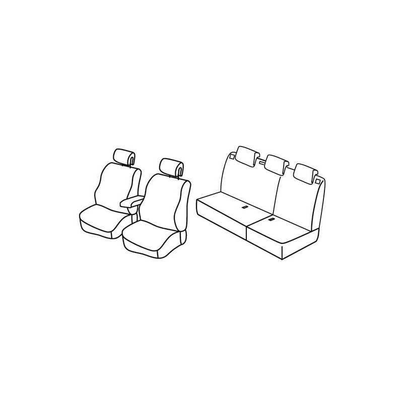 Set coprisedili Superior - Nero Rosso - Renault Megane II 5p (dal 9 2006) (09 06 10 08)