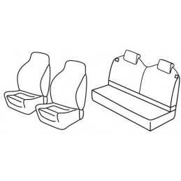 Set coprisedili Superior - Nero Blu - Renault Twingo (09 14 )