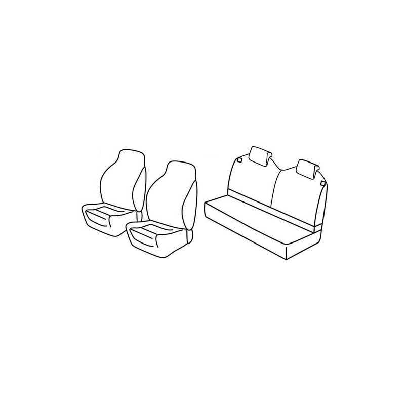 Set coprisedili Superior - Nero Grigio - Renault Twingo (09 14 )