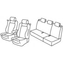 Set coprisedili Superior - Grigio Nero - Renault Clio III 3p (Sport) (10 05 01 13)