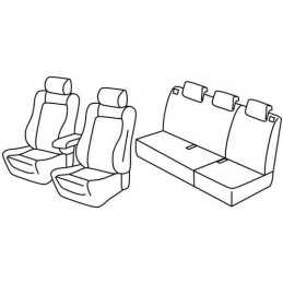 Set coprisedili Superior - Nero Blu - Renault Clio III 5p (Sport) (10 05 01 13)