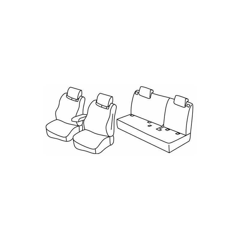 Set coprisedili Superior - Nero Blu - Renault Clio IV 5p (10 12 )