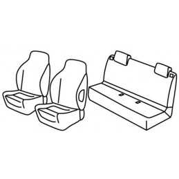 Set coprisedili Superior - Grigio Nero - Renault Twingo (09 14 )