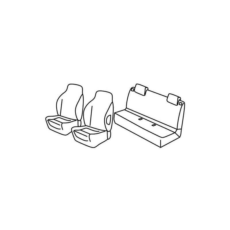 Set coprisedili Superior - Nero Grigio - Renault Twingo (09 14 )