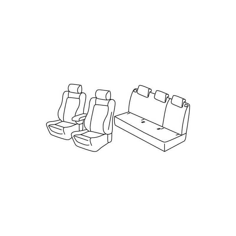 Set coprisedili Superior - Nero Blu - Renault Clio IV Sporter (04 13 )