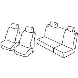 Set coprisedili Superior - Nero Blu - Seat Ibiza 5p (fino al 2005) (01 02 2005)