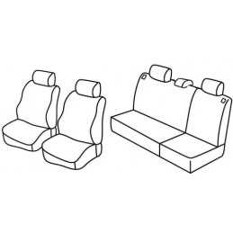 Set coprisedili Superior - Nero Grigio - Seat Ibiza 5p (fino al 2005) (01 02 2005)
