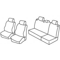 Set coprisedili Superior - Nero Grigio - Seat Ibiza 5p (fino al 2005) (01 02 2005)