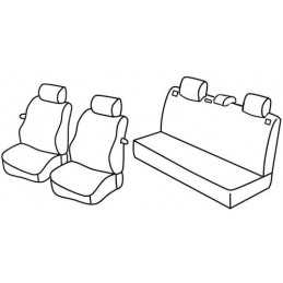 Set coprisedili Superior - Nero Grigio - Seat Ibiza 3p (dal 2006) (2006 08 09)