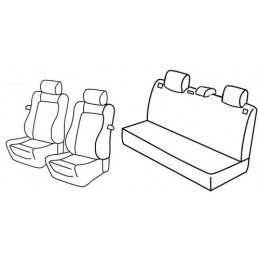 Set coprisedili Superior - Grigio Nero - Seat Ibiza 3p (fino al 2005) (01 02 2005)