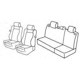 Set coprisedili Superior - Nero Grigio - Seat Ibiza 3p (fino al 2005) (01 02 2005)
