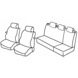 Set coprisedili Superior - Nero Rosso - Seat Ibiza SC 3p (10 08 08 15)