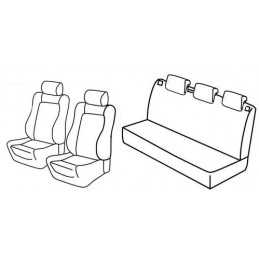 Set coprisedili Superior - Nero Grigio - Seat Ibiza 5p (06 08 08 15)