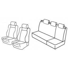 Set coprisedili Superior - Nero Grigio - Seat Ibiza 5p (06 08 08 15)
