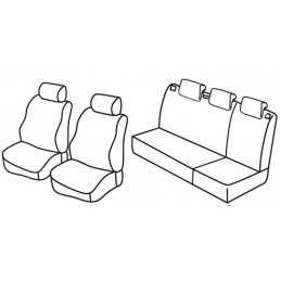 Set coprisedili Superior - Nero Grigio - Seat Ibiza 5p (06 08 08 15)