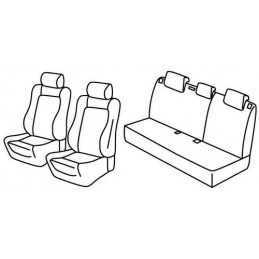 Set coprisedili Superior - Nero Grigio - Seat Leon (09 05 12 12)