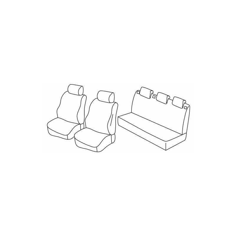 Set coprisedili Superior - Grigio Nero - Seat Ibiza 5p (09 15 05 17)