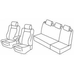 Set coprisedili Superior - Nero Rosso - Seat Ibiza 5p (FR) (09 15 05 17)