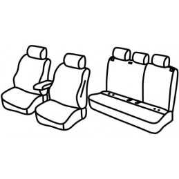 Set coprisedili Superior - Nero Grigio - Seat Ibiza 5p (Xcellence Style) (06 17 )