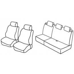 Set coprisedili Superior - Nero Grigio - Suzuki Splash (03 08 09 15)