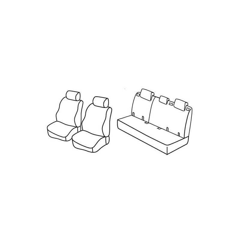 Set coprisedili Superior - Nero Rosso - Suzuki Swift 5p (09 10 04 17)