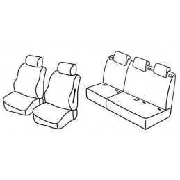 Set coprisedili Superior - Nero Blu - Suzuki SX4 (03 06 08 13)