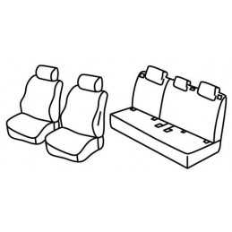 Set coprisedili Superior - Nero Rosso - Suzuki Swift 5p (05 17 )