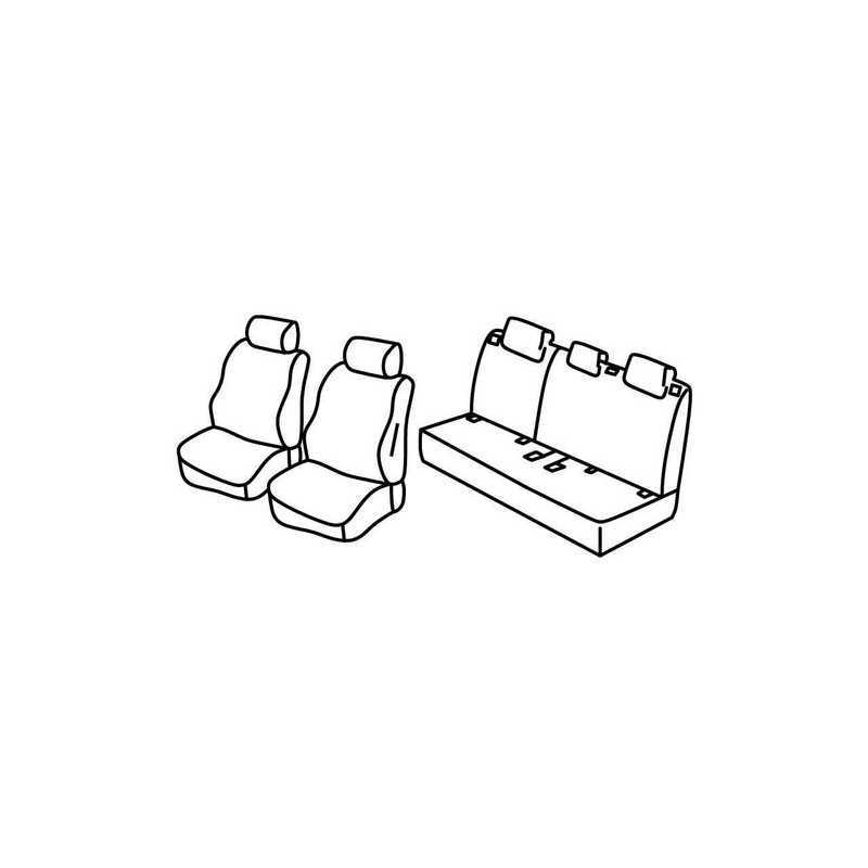 Set coprisedili Superior - Nero Rosso - Suzuki Swift 5p (05 17 )