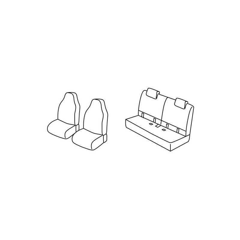 Set coprisedili Superior - Nocciola - Citroen C1 3p (06 14 ) - Citroen C1 5p (06 14 ) - Citroen C1 Airscape 3p (06 14 ) - Citroe