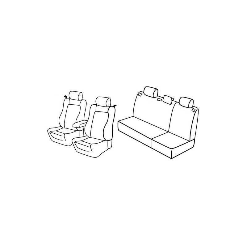 Set coprisedili Superior - Grigio Nero - Toyota Corolla 3p (01 02 12 07)