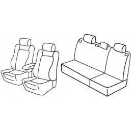 Set coprisedili Superior - Nero Blu - Toyota Corolla 5p (01 02 12 07)