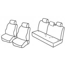Set coprisedili Superior - Nero Rosso - Toyota Yaris 3p (dal 2 2003) (02 03 12 05) - Toyota Yaris 5p (dal 2 2003) (02 03 12 05)