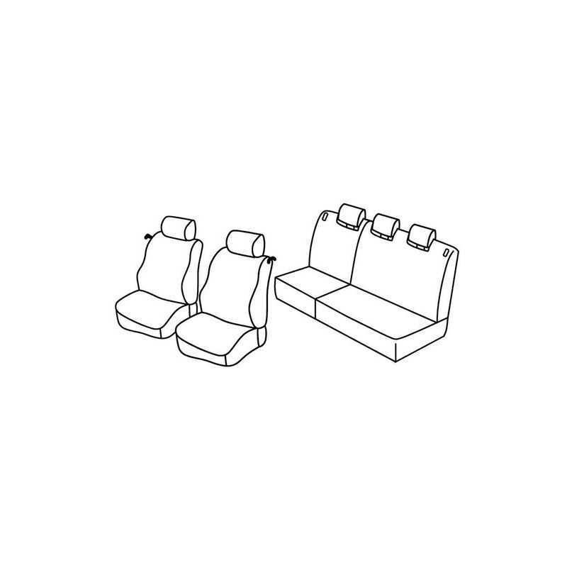 Set coprisedili Superior - Grigio Nero - Toyota Yaris 3p (01 06 09 11)