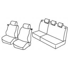 Set coprisedili Superior - Nero Grigio - Toyota Yaris 3p (01 06 09 11)