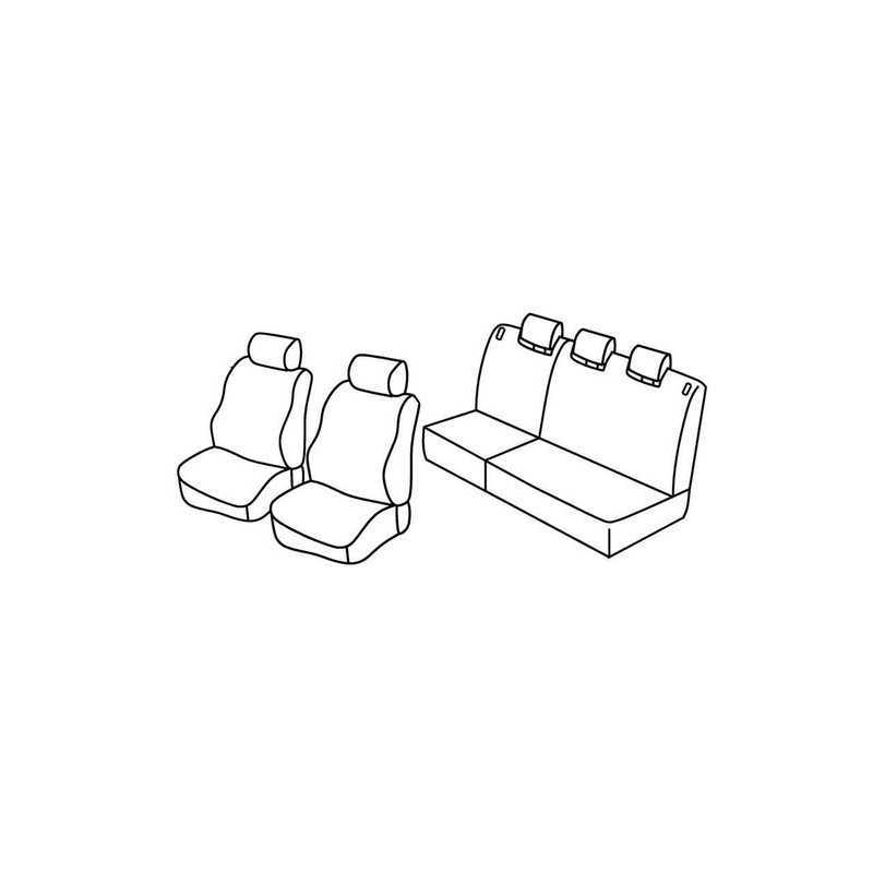 Set coprisedili Superior - Grigio Nero - Toyota Yaris 5p (01 06 09 11)