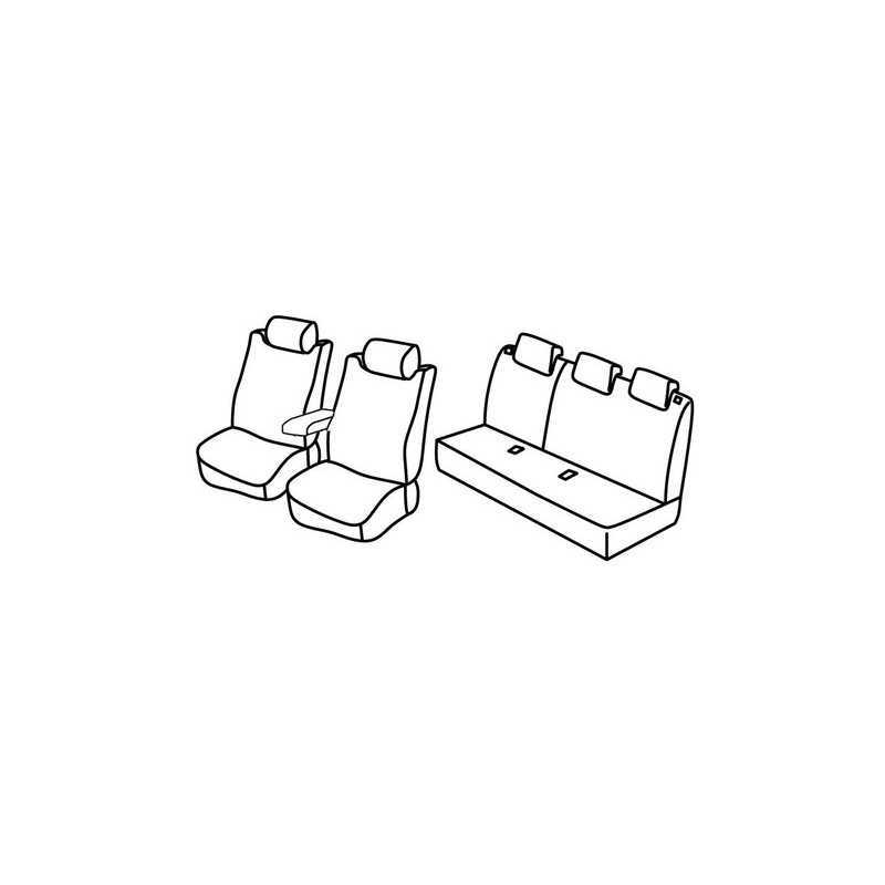 Set coprisedili Superior - Grigio Nero - Toyota Yaris 5p (Stella Luna Style Sport) (10 11 )
