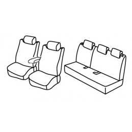 Set coprisedili Superior - Nero Blu - Toyota Yaris 5p (Hybrid) (10 11 )