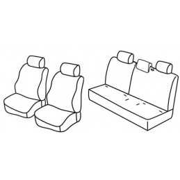 Set coprisedili Superior - Nero Grigio - Toyota Yaris 3p (fino al 1 2003) (04 99 01 03) - Toyota Yaris 5p (fino al 1 2003) (04 9