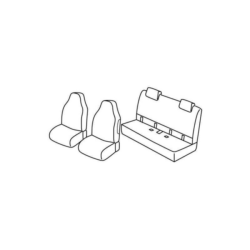 Set coprisedili Superior - Nero Grigio - Toyota Aygo 5p (06 14 )
