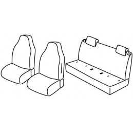 Set coprisedili Superior - Grigio Nero - Seat Mii 5p (05 12 ) - Skoda Citigo 5p (05 12 ) - Volkswagen Up! 5p (01 12 ) - Volkswag