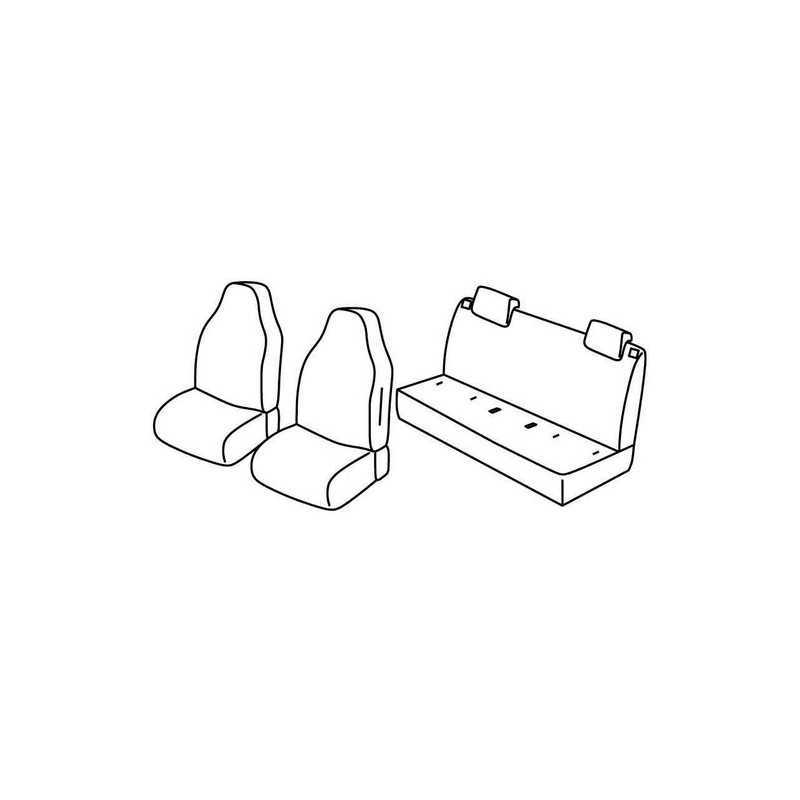 Set coprisedili Superior - Nero Grigio - Seat Mii 5p (05 12 ) - Skoda Citigo 5p (05 12 ) - Volkswagen Up! 5p (01 12 ) - Volkswag