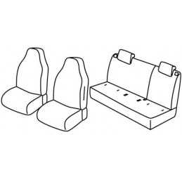 Set coprisedili Superior - Beige - Seat Mii 5p (05 12 ) - Skoda Citigo 5p (05 12 ) - Volkswagen Up! 5p (01 12 ) - Volkswagen Up!