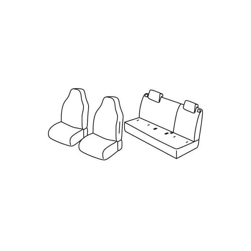 Set coprisedili Superior - Beige - Seat Mii 5p (05 12 ) - Skoda Citigo 5p (05 12 ) - Volkswagen Up! 5p (01 12 ) - Volkswagen Up!