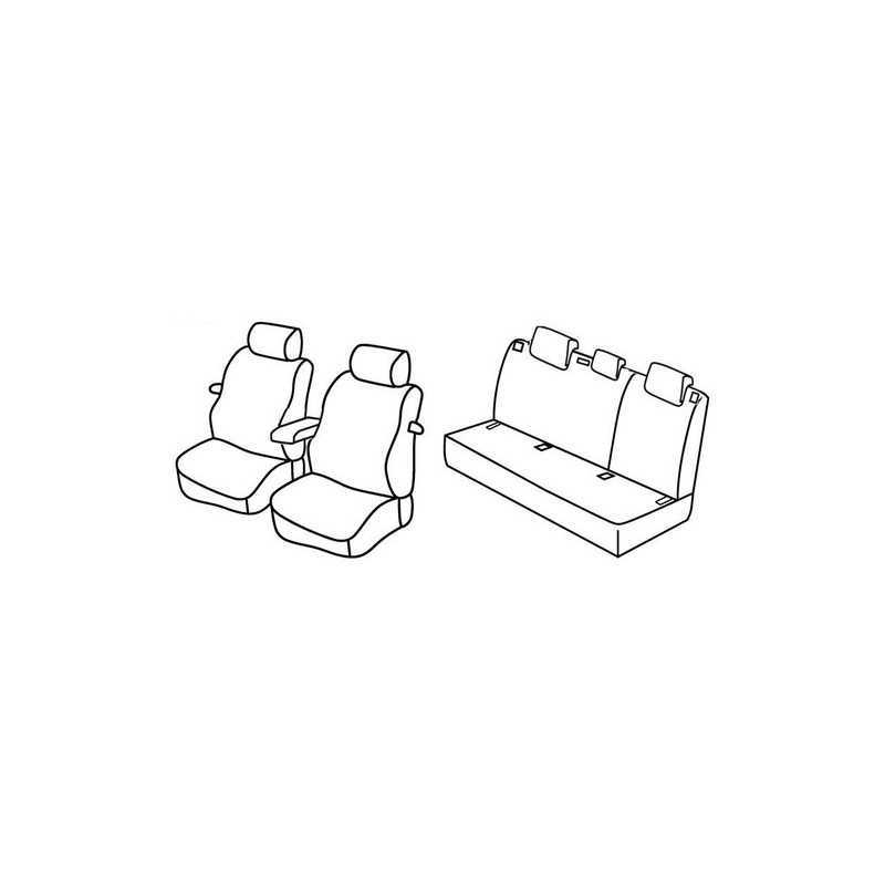 Set coprisedili Superior - Nero Rosso - Audi A3 3p (Soul) (05 03 08 12)