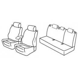 Set coprisedili Superior - Nero Blu - Audi A3 3p (05 03 08 12)