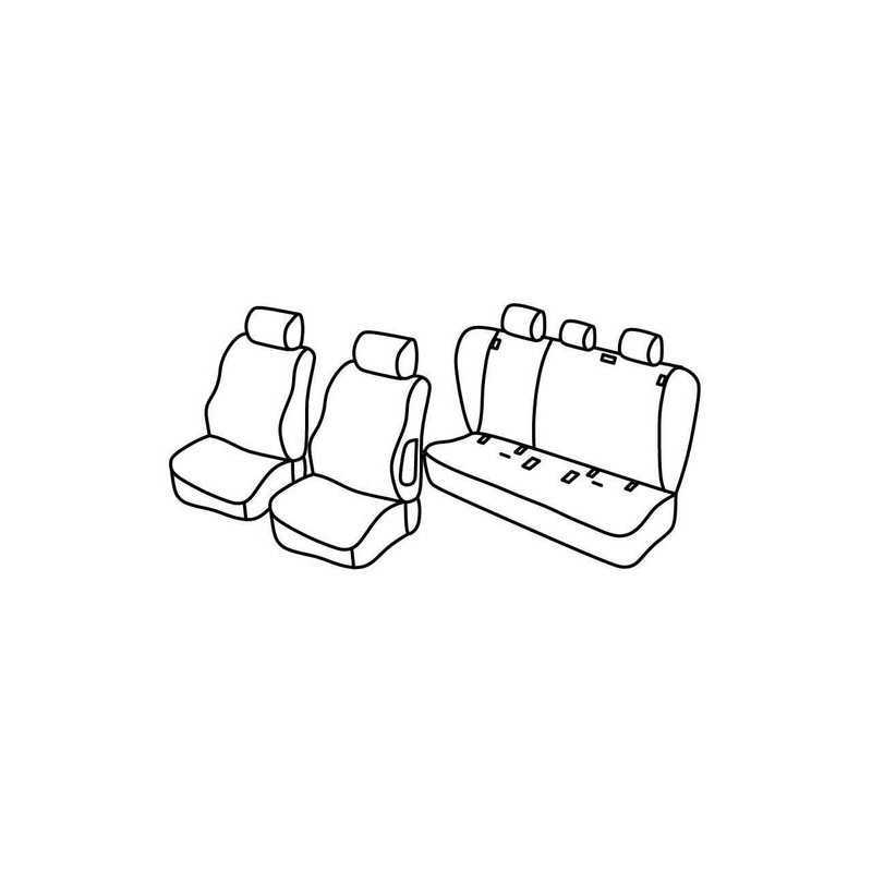 Set coprisedili Superior - Nero Rosso - Bmw Serie 1 (E87) 5p (09 04 08 11)