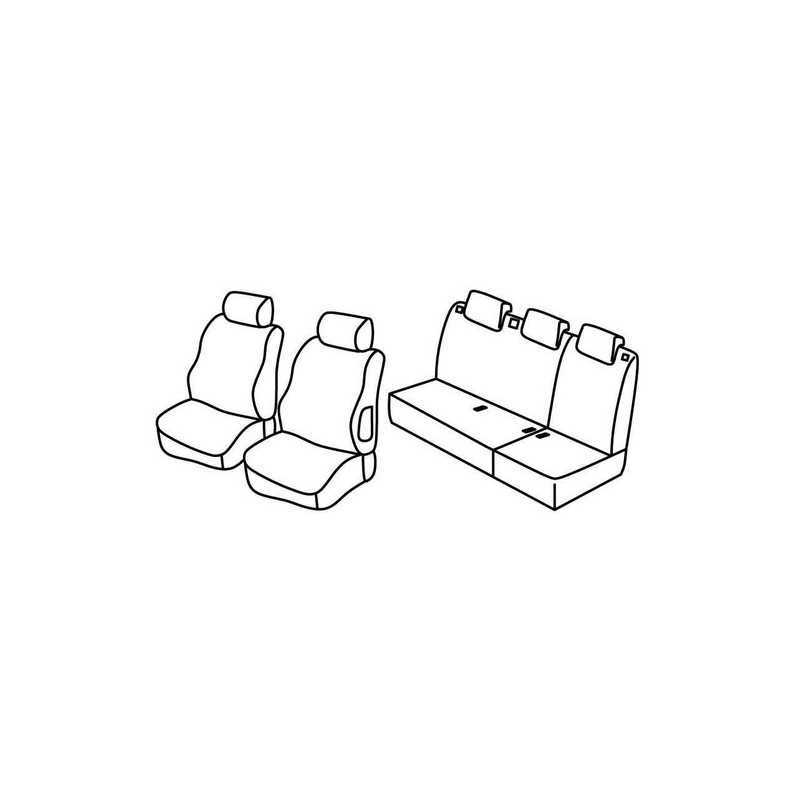 Set coprisedili Superior - Grigio Nero - Citroen Berlingo Multispace 5p (11 02 03 08)