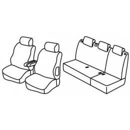 Set coprisedili Superior - Nero Blu - Citroen Berlingo Multispace 5p (11 02 03 08)
